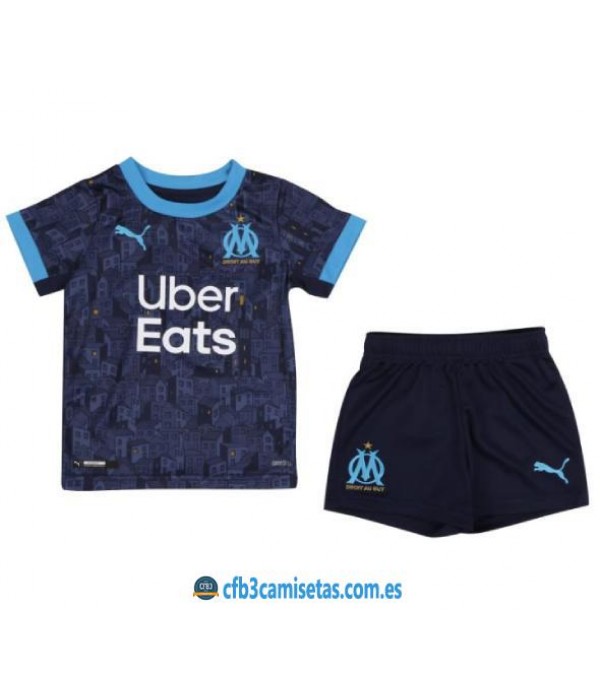 CFB3-Camisetas Olympique Marsella 2a Equipación 2020/21 Kit Junior