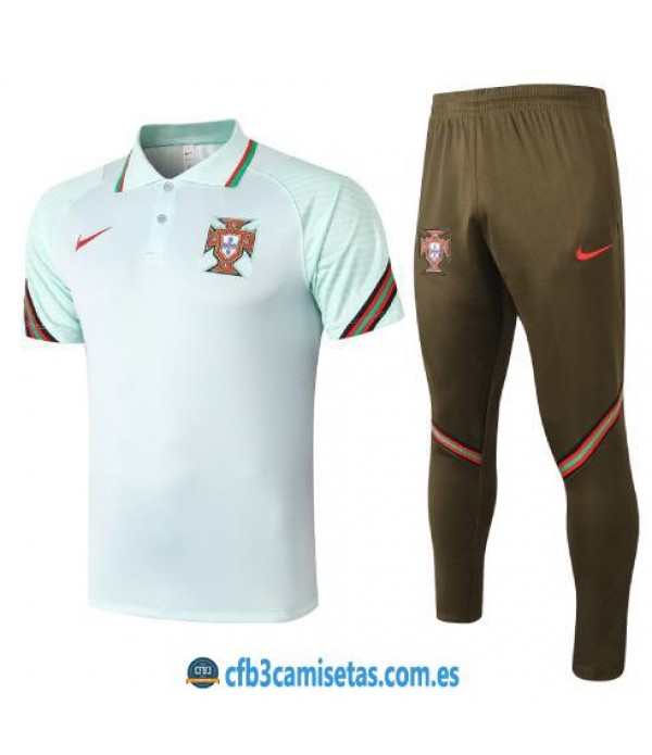 CFB3-Camisetas Polo Pantalones Portugal 2020/21 Azul