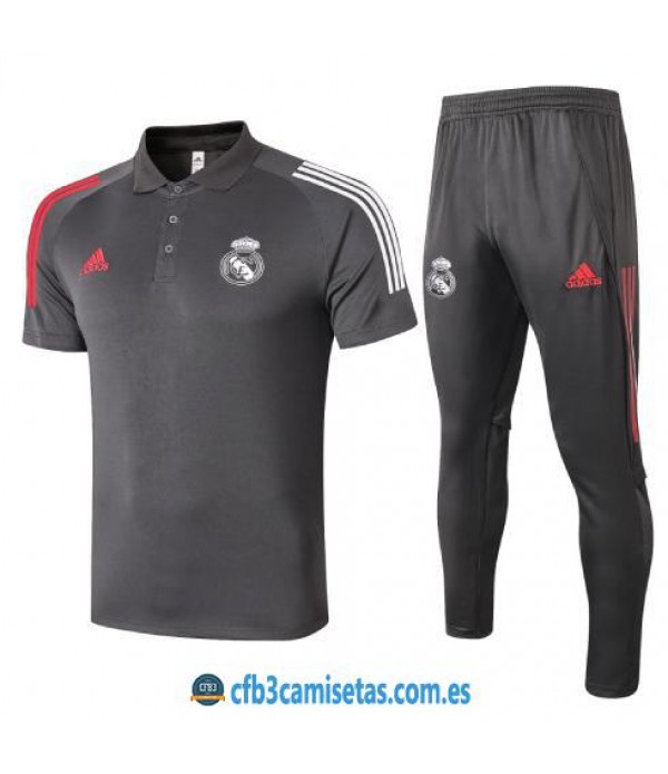 CFB3-Camisetas Polo Pantalones Real Madrid 2020/21 - Negro