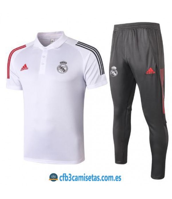 CFB3-Camisetas Polo Pantalones Real Madrid 2020/21