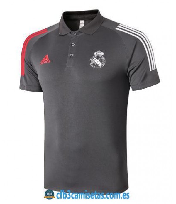 CFB3-Camisetas Polo Real Madrid 2020/21 - Negro