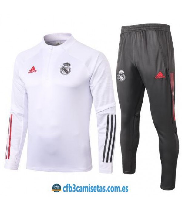 CFB3-Camisetas Sudadera Pantalón Real Madrid 2020/21