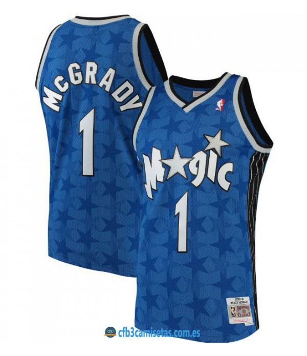 CFB3-Camisetas Tracy McGrady Orlando Magic Mitchell&Ness - Blue