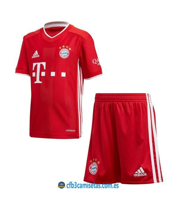 CFB3-Camisetas Bayern Munich 1a Equipación 2020/21 Kit Junior