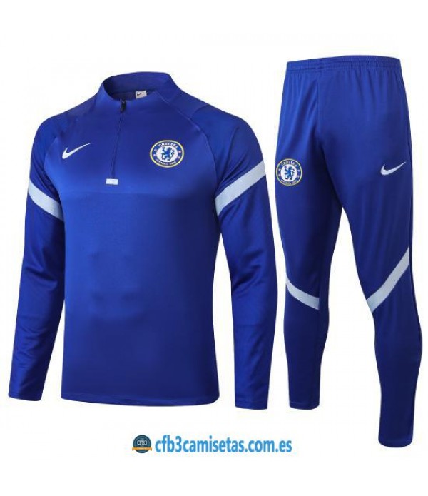 CFB3-Camisetas Chándal Chelsea 2020/21 Azul