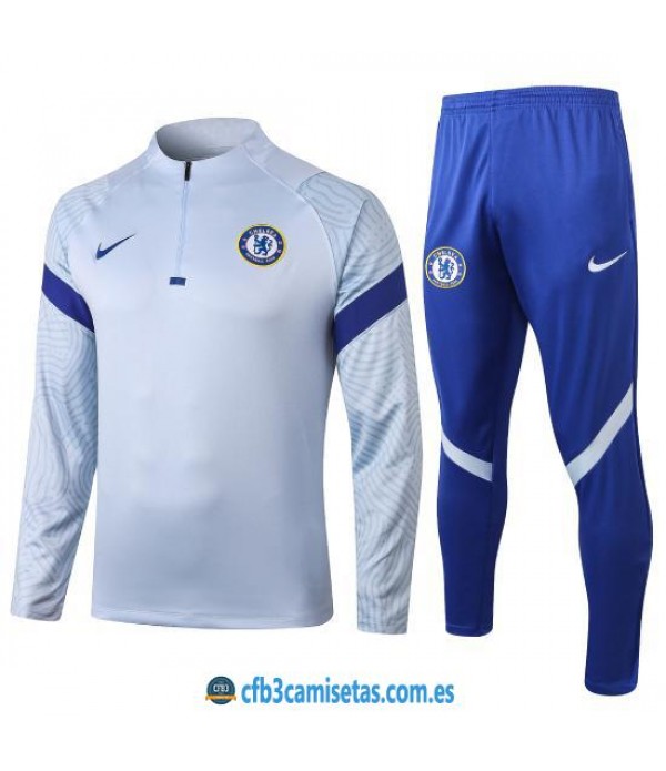 CFB3-Camisetas Chándal Chelsea 2020/21 Blanco 2