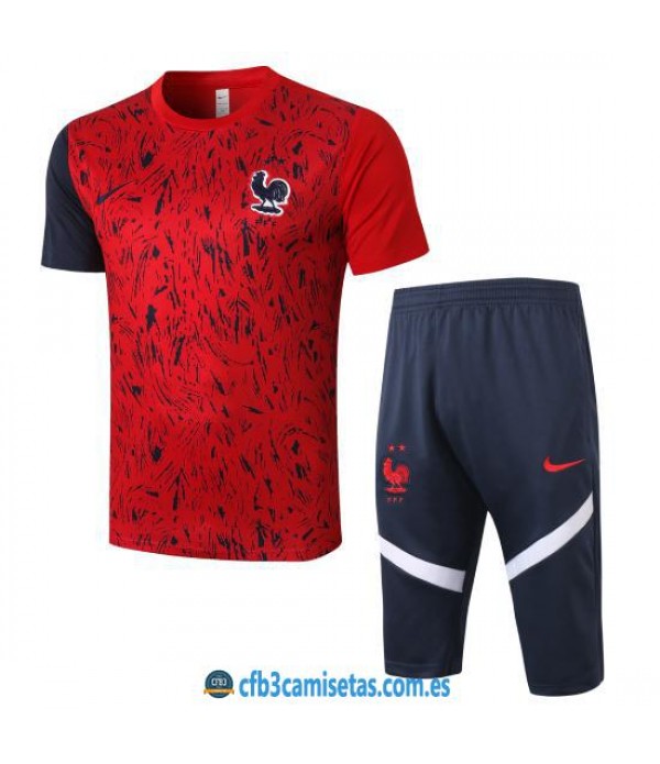 CFB3-Camisetas Kit Entrenamiento Francia 2020/21 - Rojo