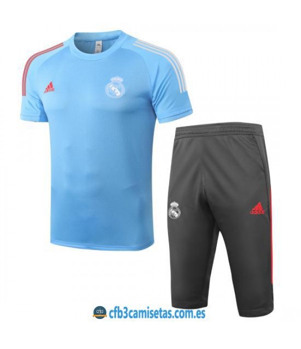 CFB3-Camisetas Kit Entrenamiento Real Madrid 2020/21 Azul