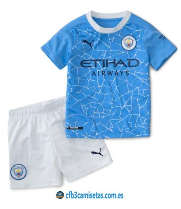 CFB3-Camisetas Manchester City 1a Equipación 2020/21 Kit Junior