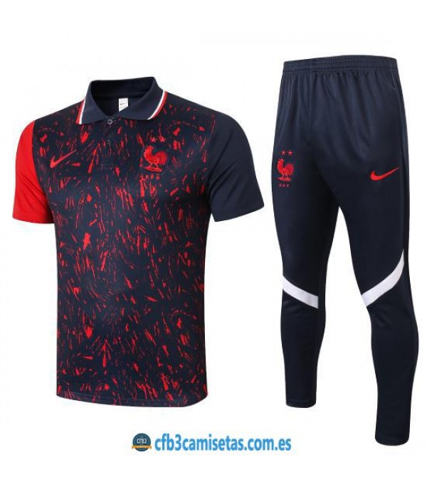 CFB3-Camisetas Polo Pantalones Francia 2020/21 Away