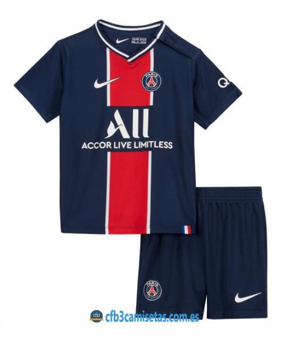 CFB3-Camisetas PSG 1a Equipación 2020/21 Kit Junior