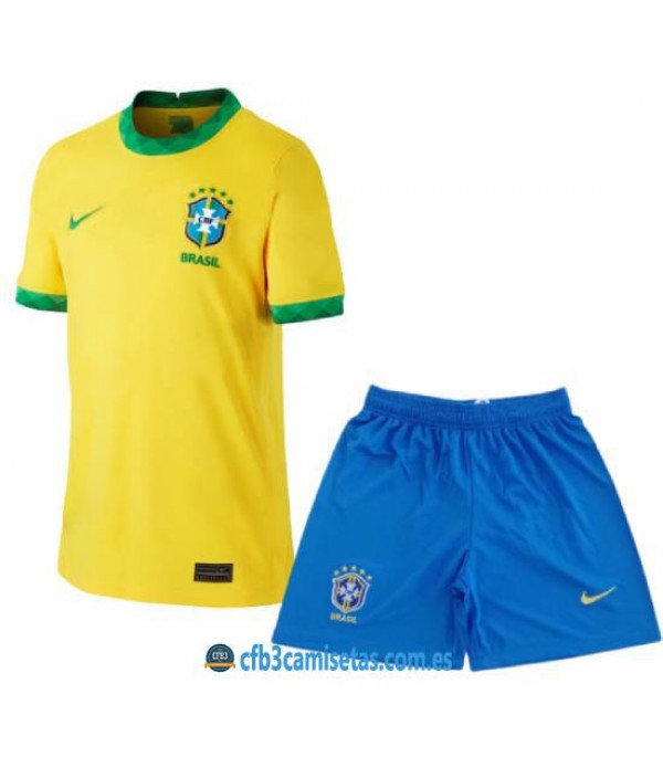 CFB3-Camisetas Brasil 1a equipación 2020/21 - niÑos