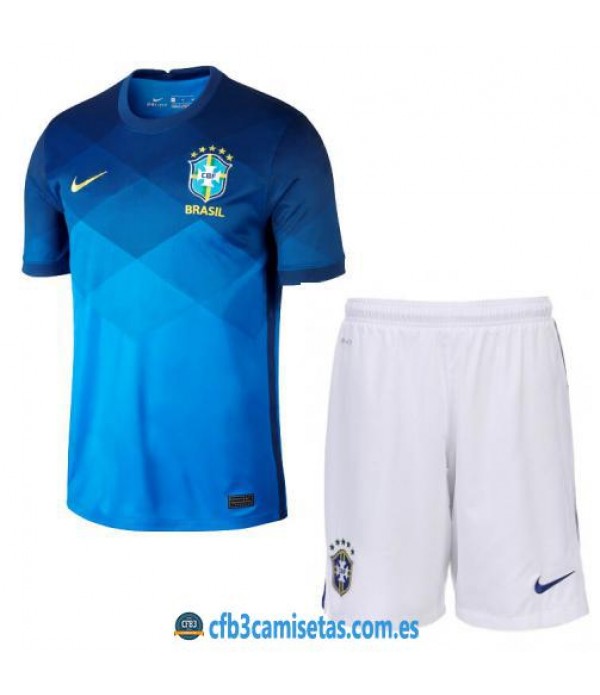 CFB3-Camisetas Brasil 2a equipación 2020/21 - niÑos