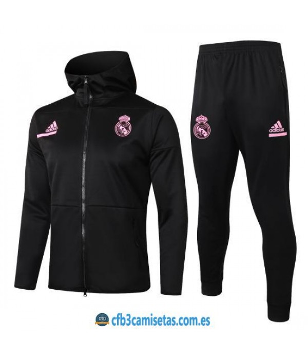 CFB3-Camisetas Chándal real madrid 2020/21 capucha - niÑos