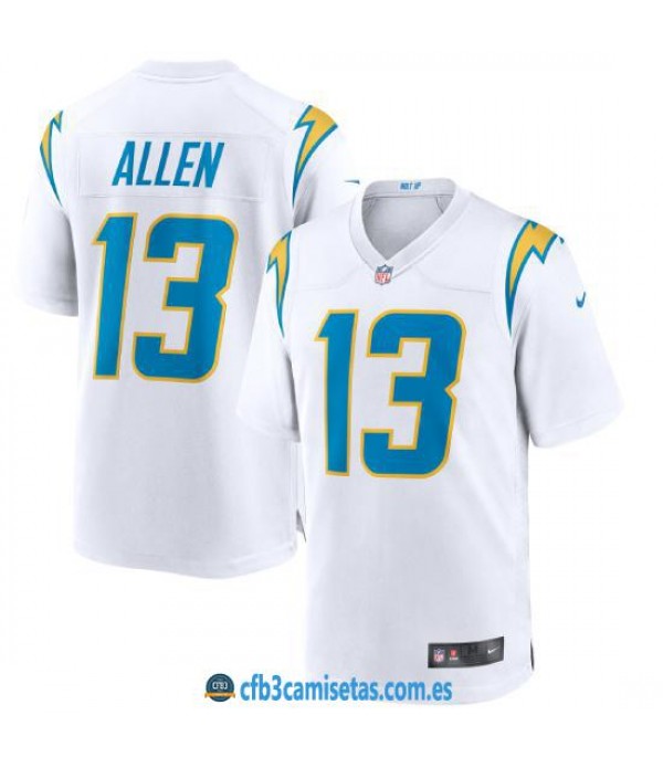 CFB3-Camisetas Keenan allen los angeles chargers - white