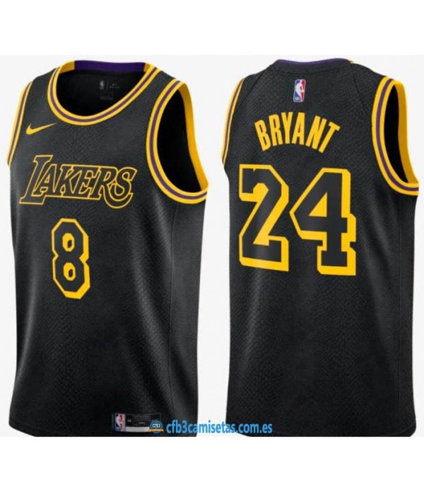 CFB3-Camisetas Kobe bryant los angeles lakers 8-24 black