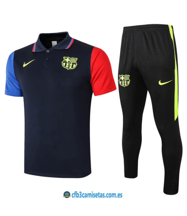 CFB3-Camisetas Polo pantalones fc barcelona 2020/21
