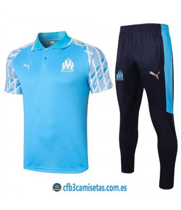 CFB3-Camisetas Polo pantalones olympique marsella 2020/21 - azul 2