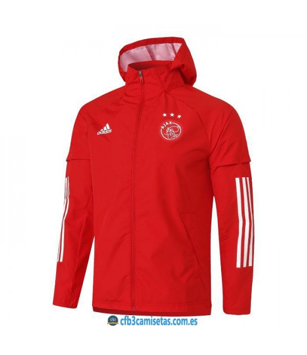 CFB3-Camisetas Chaqueta impermeable con capucha ajax 2020/21