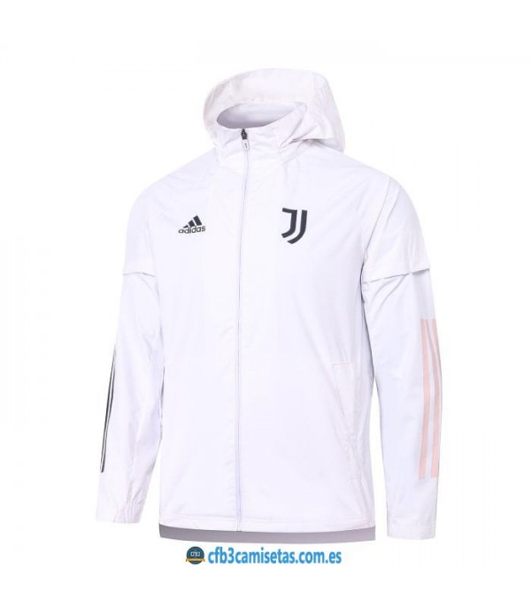 CFB3-Camisetas Chaqueta impermeable con capucha juventus 2020/21