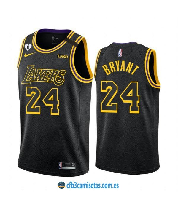 CFB3-Camisetas Kobe bryant los angeles lakers black mamba