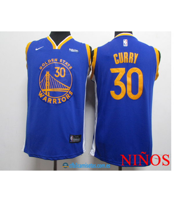 CFB3-Camisetas Stephen curry golden state warriors [azul 30] -niÑos