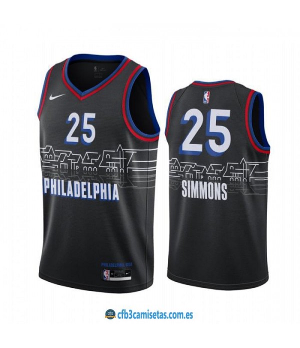 CFB3-Camisetas Ben simmons philadelphia 76ers 2020/21 - city edition