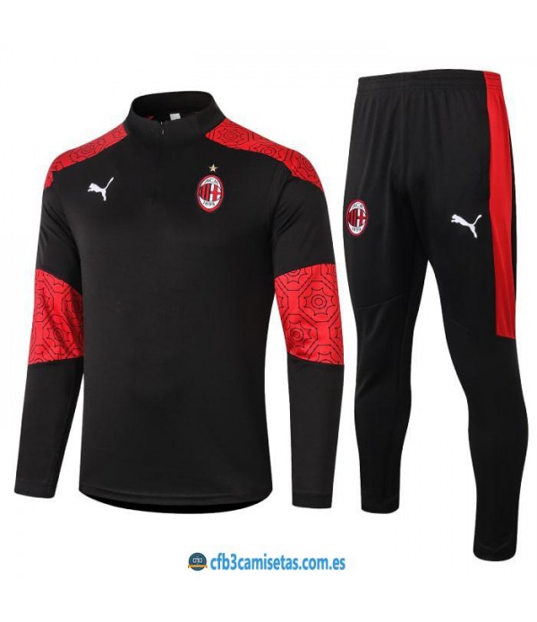 CFB3-Camisetas Chándal ac milan 2020/21 - negro