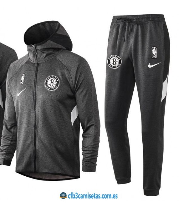 CFB3-Camisetas Chándal brooklyn nets - black