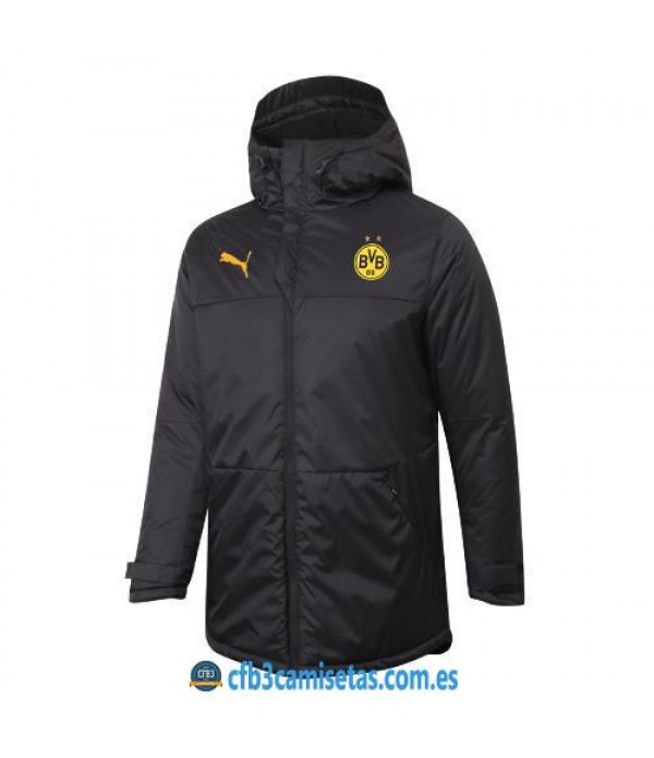 CFB3-Camisetas Chaqueta acolchada borussia dortmund 2020/21 - negra