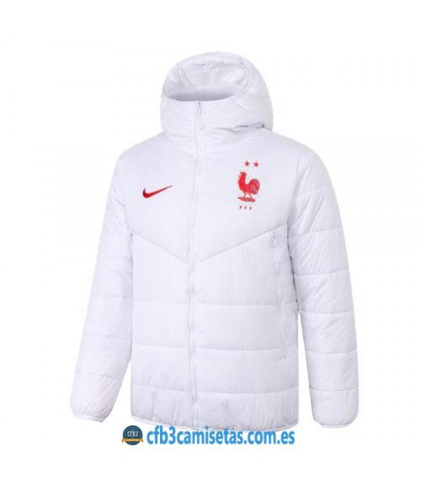 CFB3-Camisetas Chaqueta acolchada francia 2020/21 - blanca