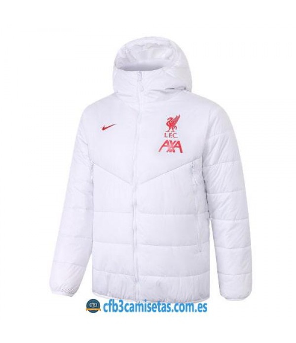 CFB3-Camisetas Chaqueta acolchada liverpool 2020/21 - blanca