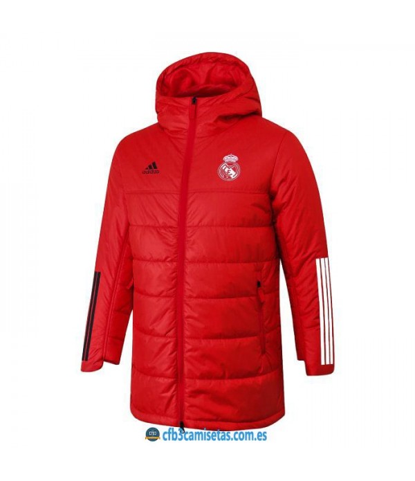 CFB3-Camisetas Chaqueta acolchada real madrid 2020/21 - roja