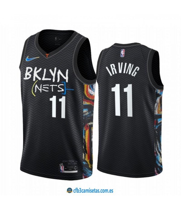 CFB3-Camisetas Kyrie irving brooklyn nets 2020/21 - city edition