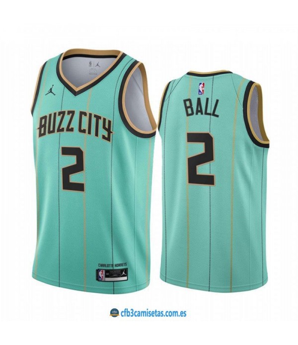 CFB3-Camisetas Lamelo ball charlotte hornets 2020/21 - city edition