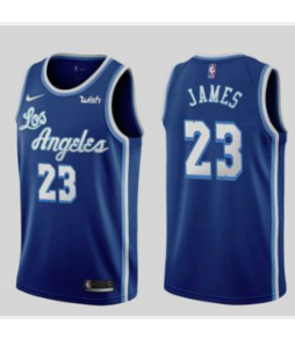 CFB3-Camisetas Lebron james los angeles lakers 2020/21 - azul