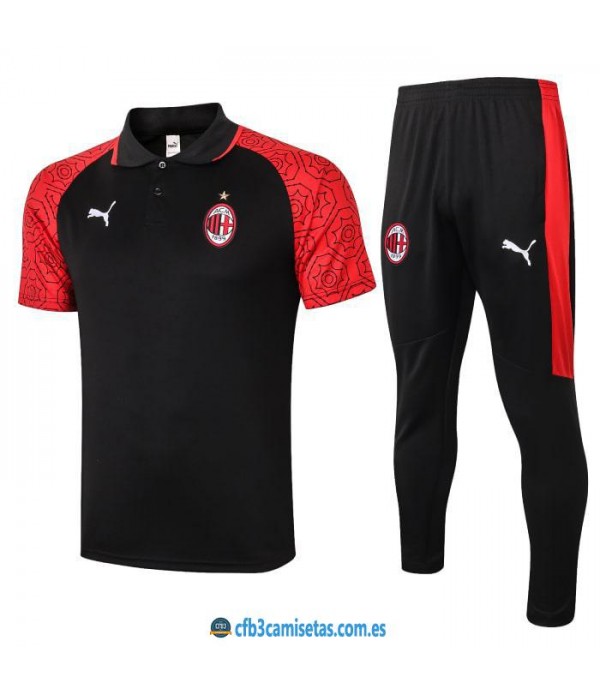 CFB3-Camisetas Polo pantalones ac milan 2020/21