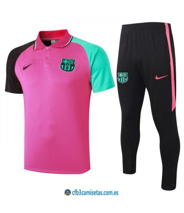 CFB3-Camisetas Polo pantalones fc barcelona 2020/21 - rosa