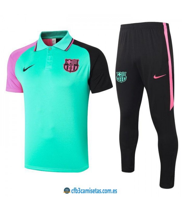 CFB3-Camisetas Polo pantalones fc barcelona 2020/21 - verde