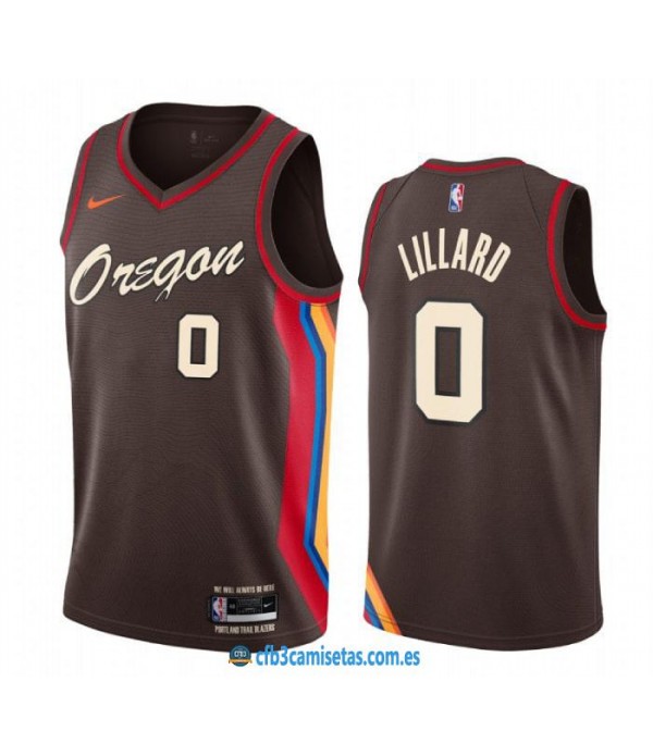 CFB3-Camisetas Damian lillard portland trail blazers 2020/21 - city edition