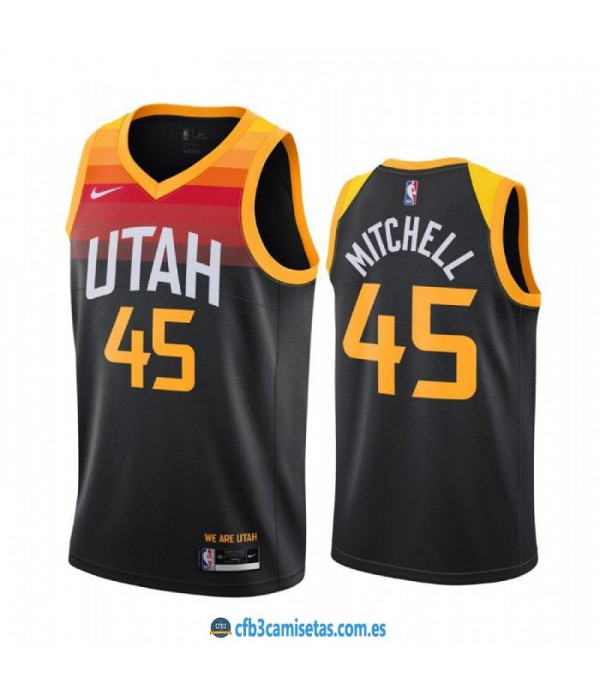 CFB3-Camisetas Donovan mitchell utah jazz 2020/21 - city edition