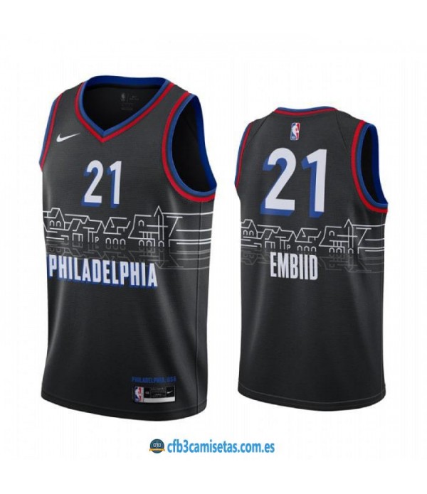 CFB3-Camisetas Joel embiid philadelphia 76ers 2020/21 - city edition