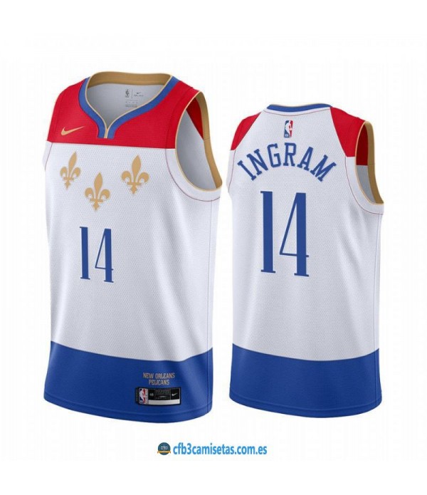 CFB3-Camisetas Brandon ingram new orleans pelicans 2020/21 - city edition