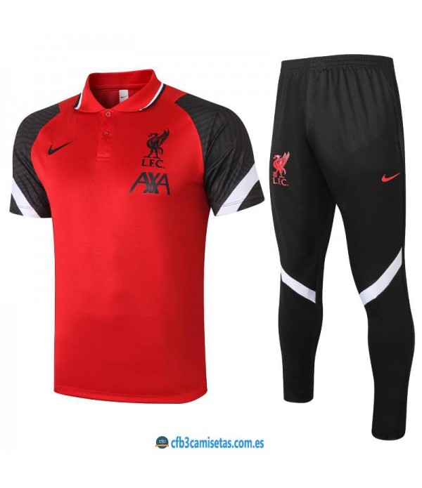 CFB3-Camisetas Polo pantalones liverpool 2020/21 red