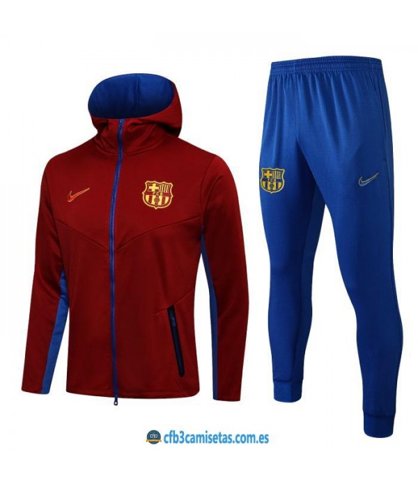 CFB3-Camisetas Chándal fc barcelona 2021/22 capucha