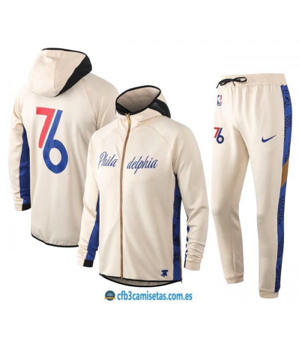 CFB3-Camisetas Chándal philadelphia 76ers - cream