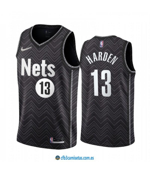 CFB3-Camisetas James harden brooklyn nets 2020/21 - earned edition