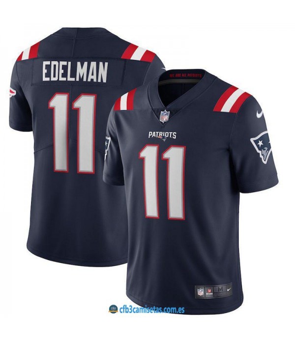 CFB3-Camisetas Julian edelman new england patriots - blue