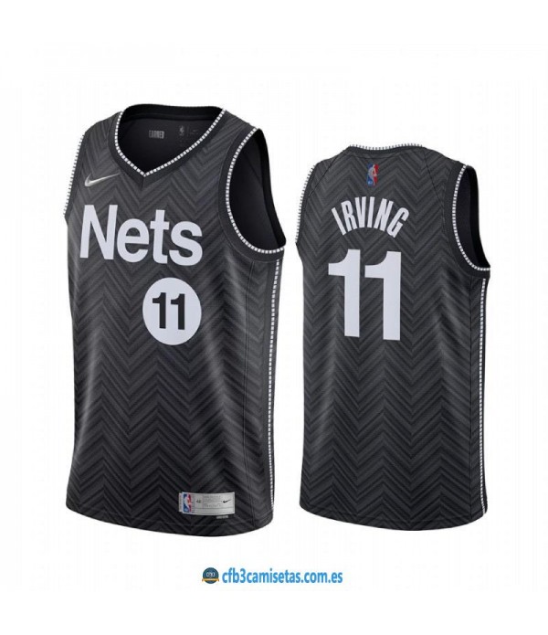 CFB3-Camisetas Kyrie irving brooklyn nets 2020/21 - earned edition