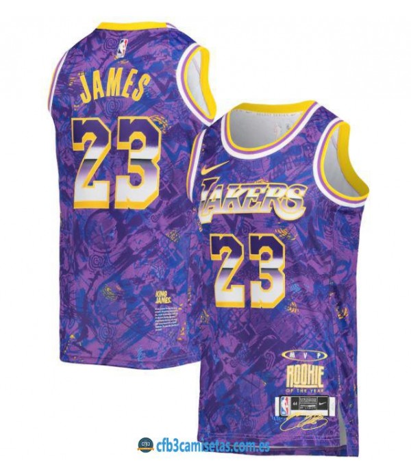 CFB3-Camisetas Lebron james los angeles lakers mvp series